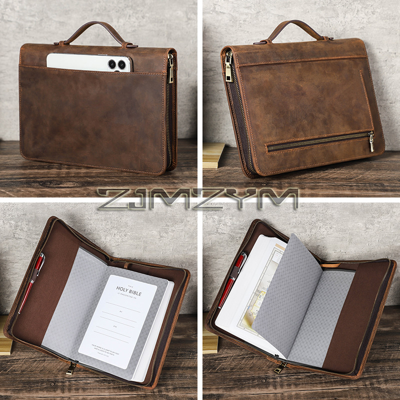 Office Stationery Supply Business - Funda de cuero retro para cuaderno,