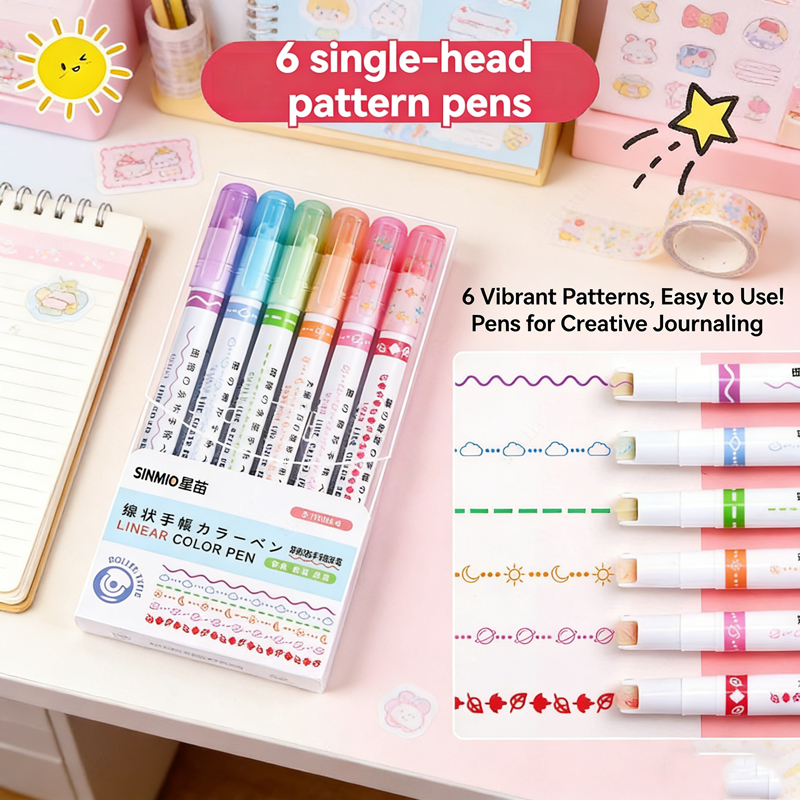 Highlighter Set Pastel - Juego de 6-24 Rotuladores con Punta