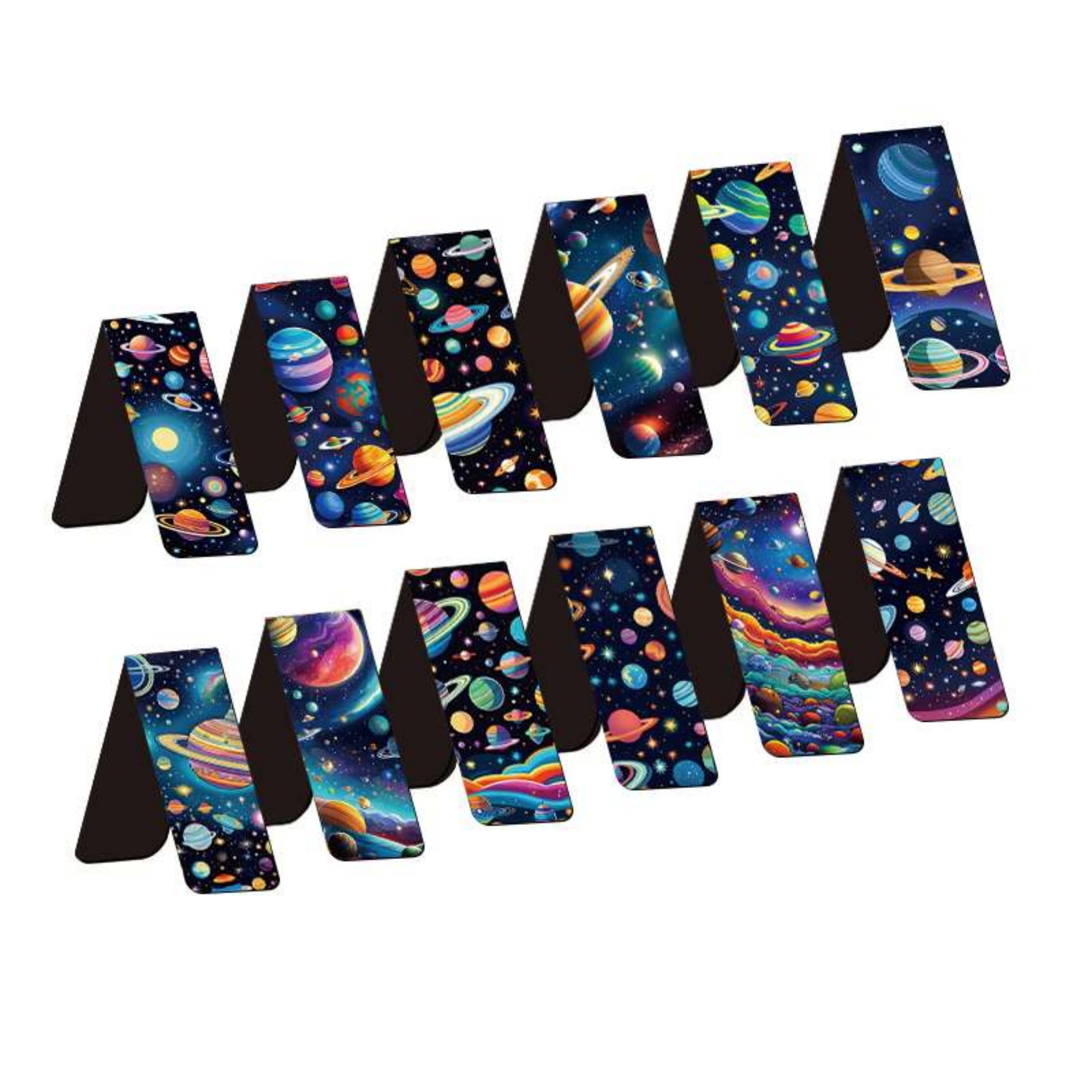 Bookmark Magnetic Clip - 12 marcadores magnéticos con temática Space