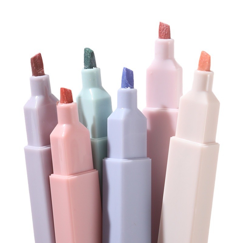 Highlighter Set Pastel - 6 unids/set resaltadores conjunto lindo Kawaii