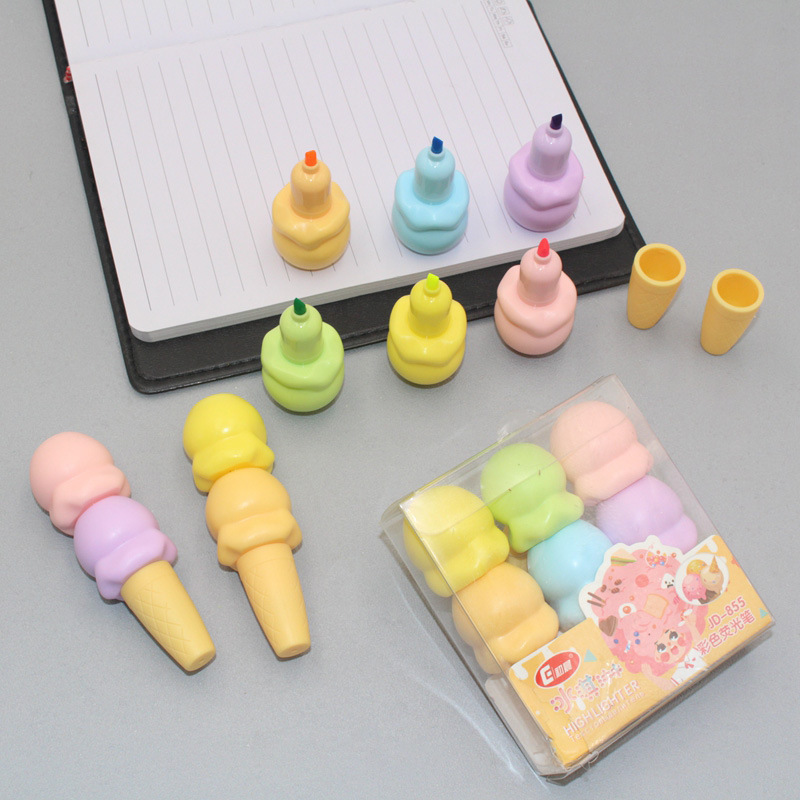 Highlighter Set Pastel - Resaltador de Color caramelo helado ensamblado
