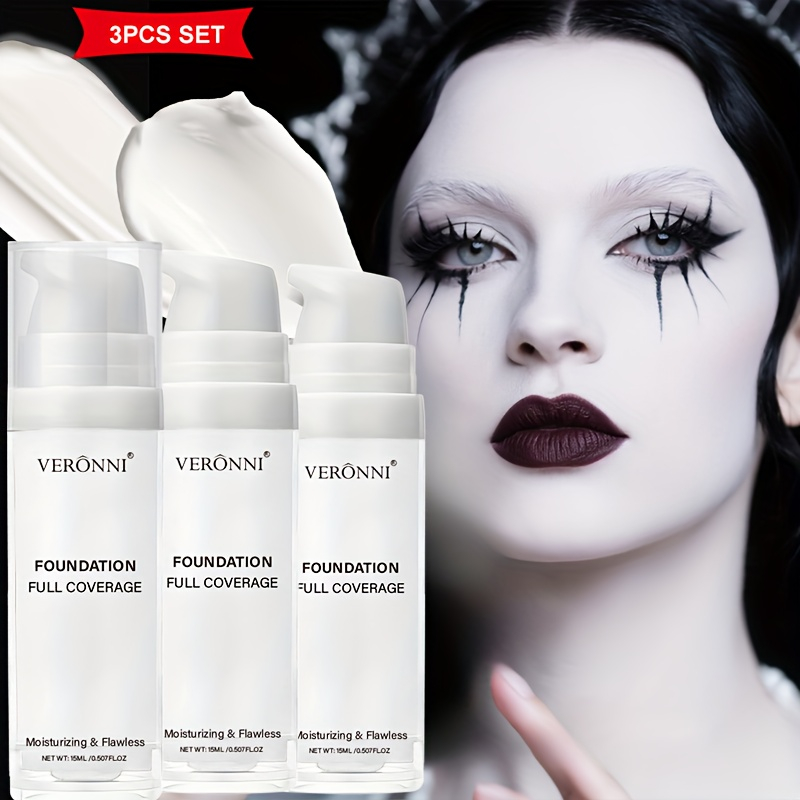 Correction Fluid White - Maquillaje de base líquida blanca mate,
