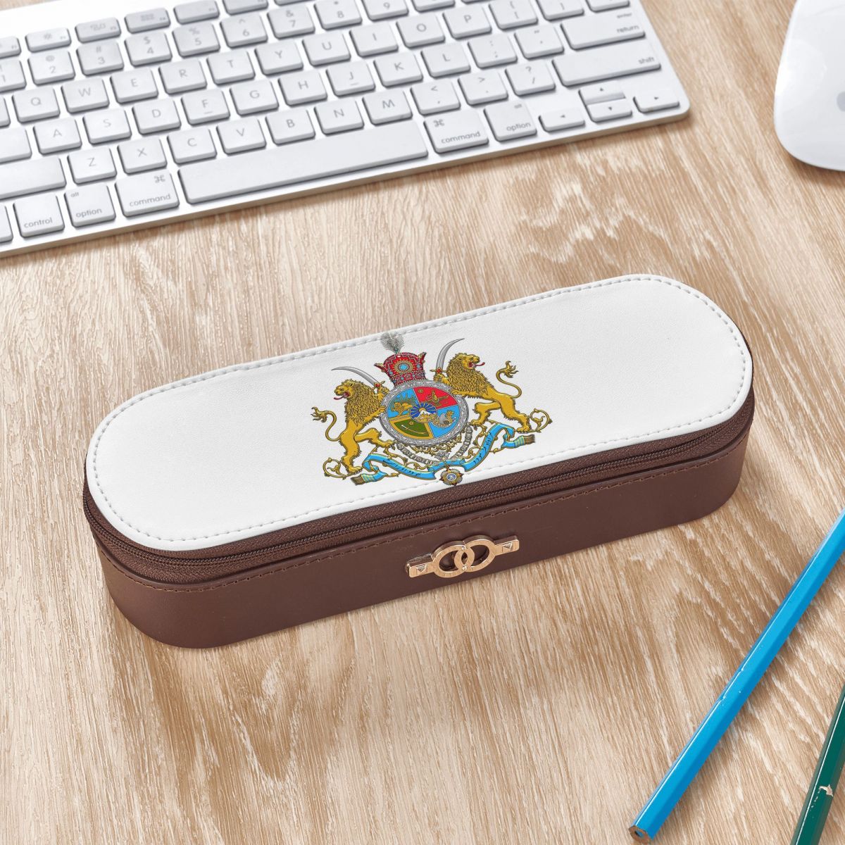 Estuche de cuero con emblema d - Lion Stationery & Office Supply(Kunshan)Co.Ltd reseña y precio