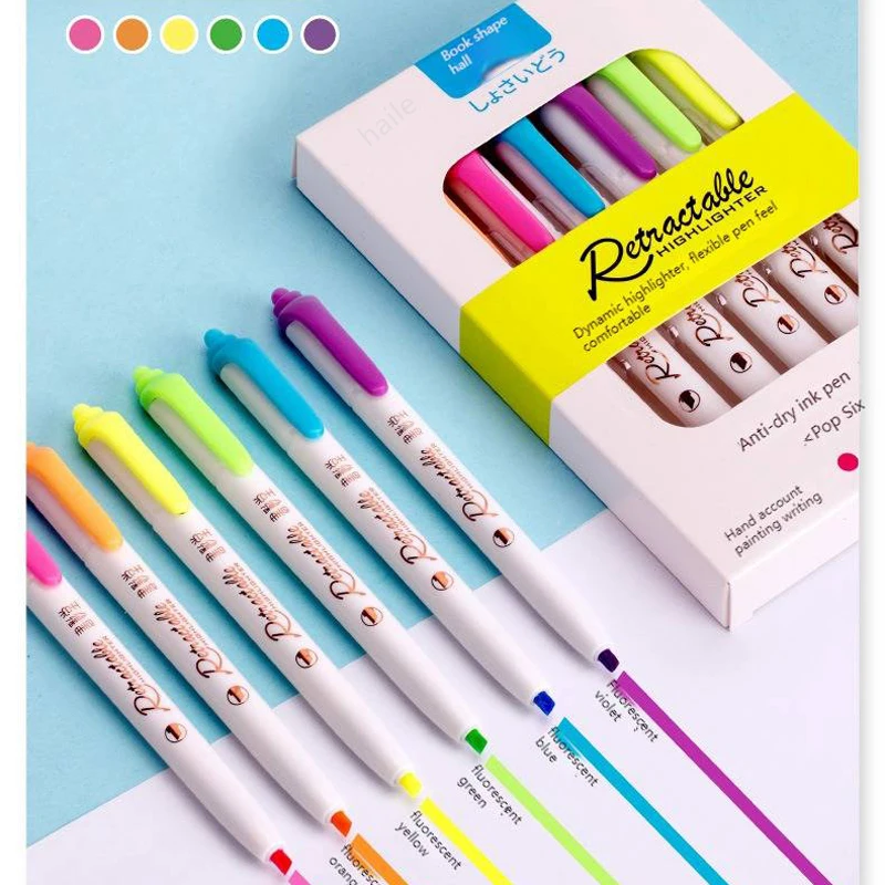 Juego de 6 colores, resaltador - Highlighter Set Pastel reseña y precio