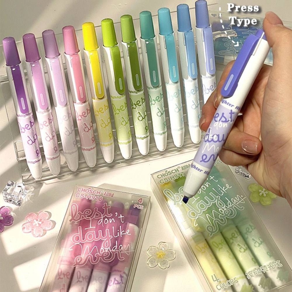 4 Marcadores de Color Degradad - Highlighter Set Pastel reseña y precio