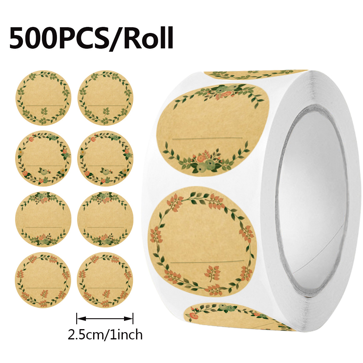 JCAC 500pcs/rollo Etiquetas de - Sticker Label Roll reseña y precio