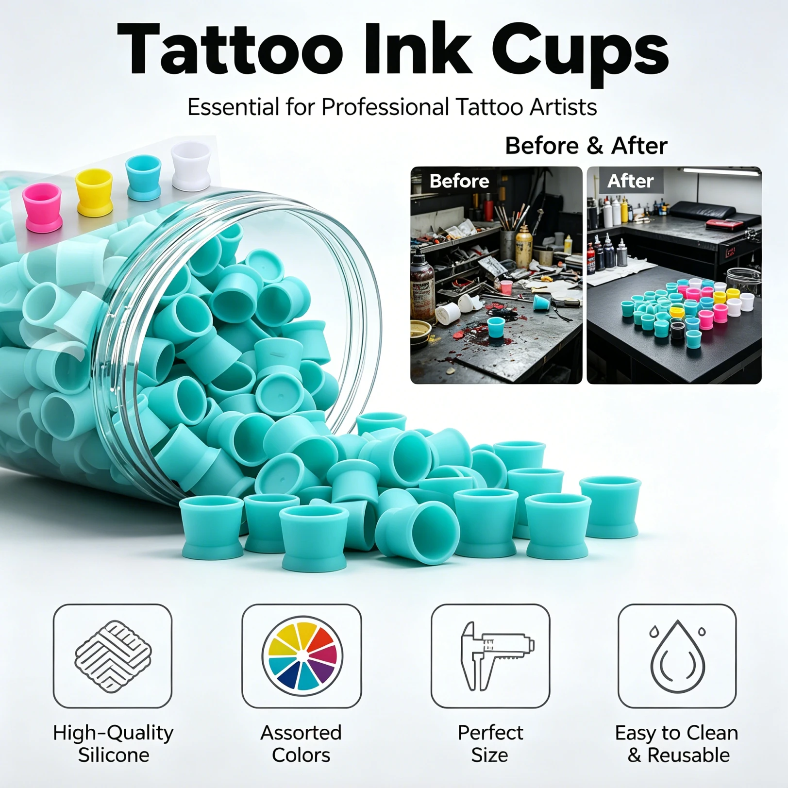 50/100/300 unidades de vasos d - Calligraphy Ink Bottle reseña y precio