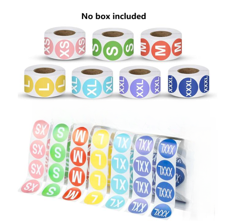 7 rollos de 500 uds., soporte  - Sticker Label Roll reseña y precio