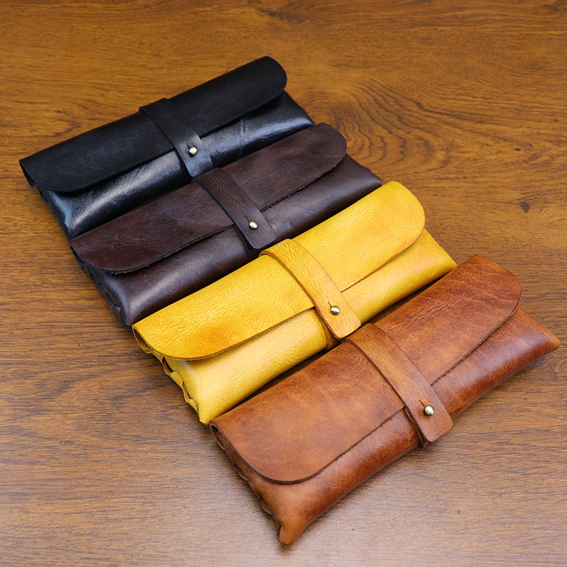 Cartera larga de cuero curtido - Tan Stationery & Office Supply reseña y precio