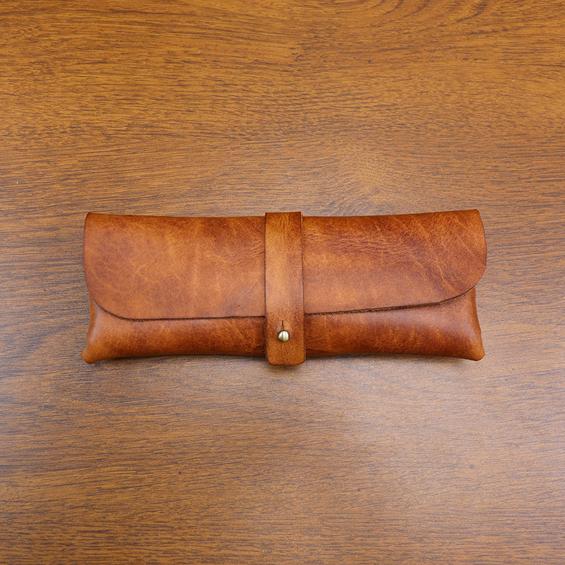 Cartera larga de cuero curtido - Tan Stationery & Office Supply reseña y precio