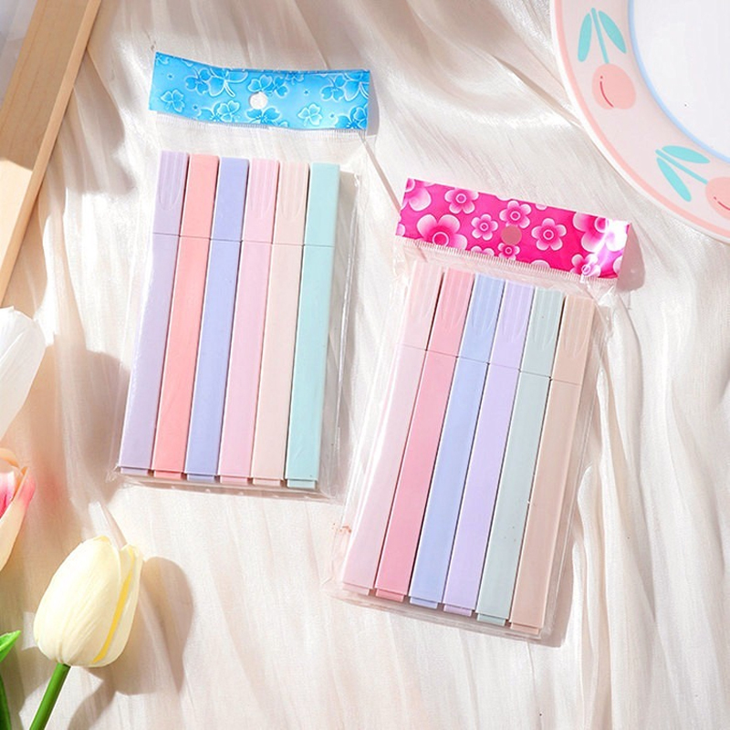 6 unids/set resaltador de Colo - Highlighter Set Pastel reseña y precio